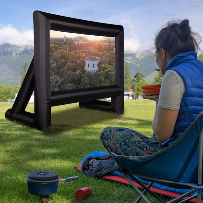 Kulamoon White Portable Inflatable Projector Screen & Reviews Wayfair